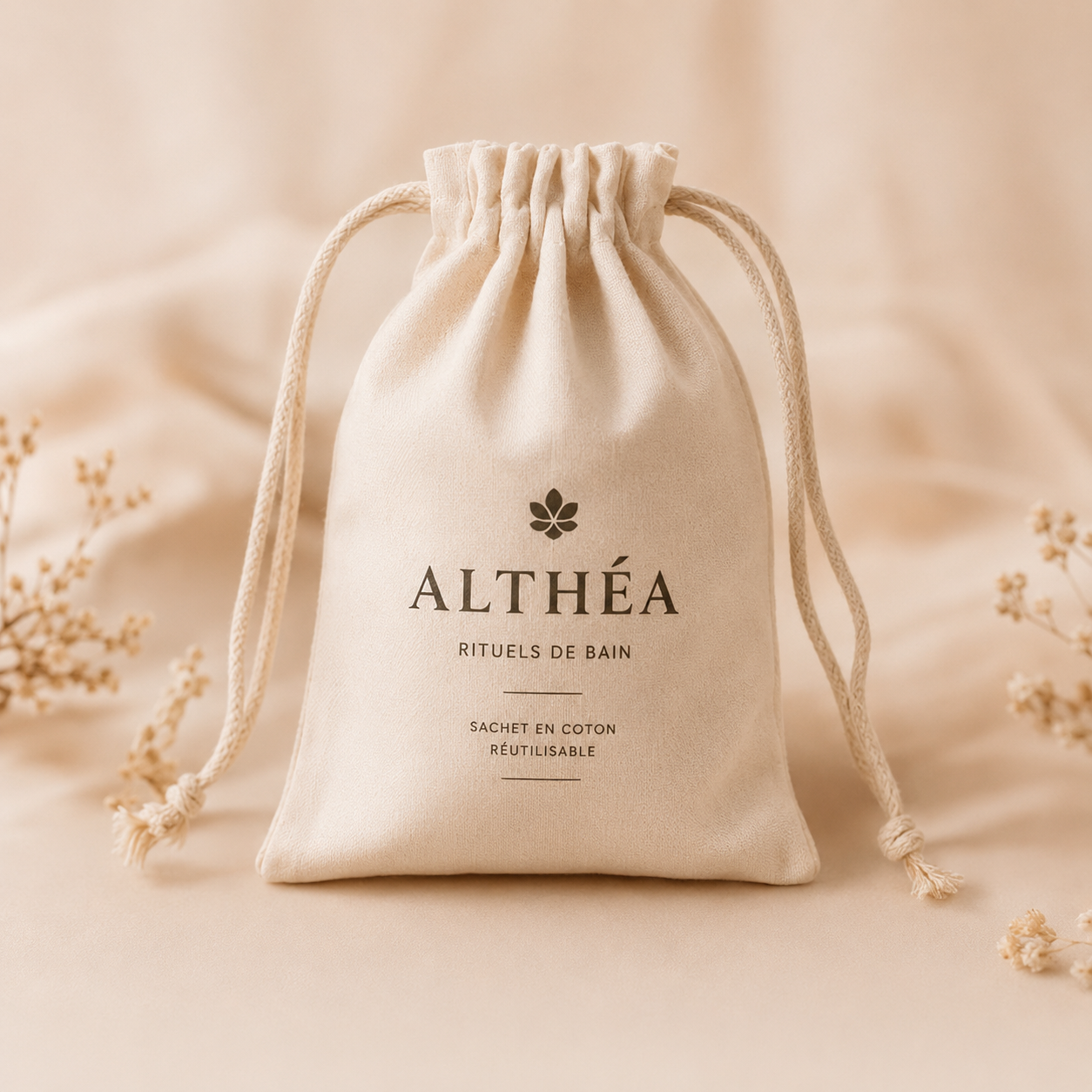 Sachet en coton réutilisable