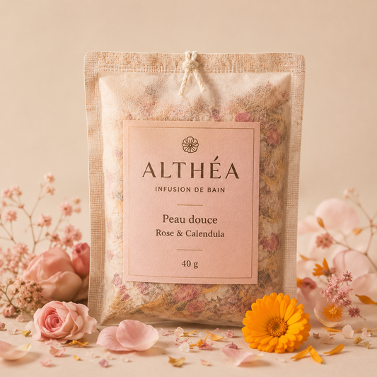 Sachet de thé pour le bain Peau douce — Rose & Calendula